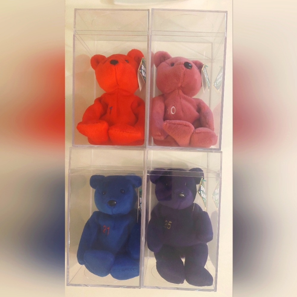 Set Of Four Bamm Beano's Beanie Babies